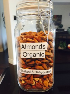 Almonds in jar